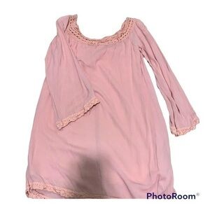 🔴Charlotte Russe peach off the shoulder crochet Detail dress